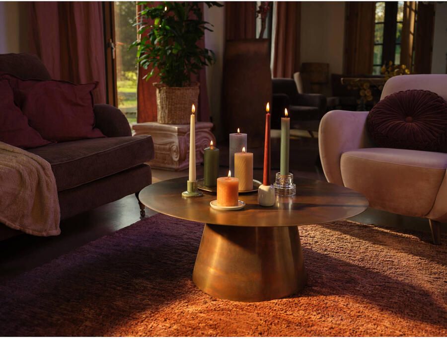 Bolsius stompkaars Rustiek gedraaid (Ø6 8x13 cm) (set van 4) - Foto 2