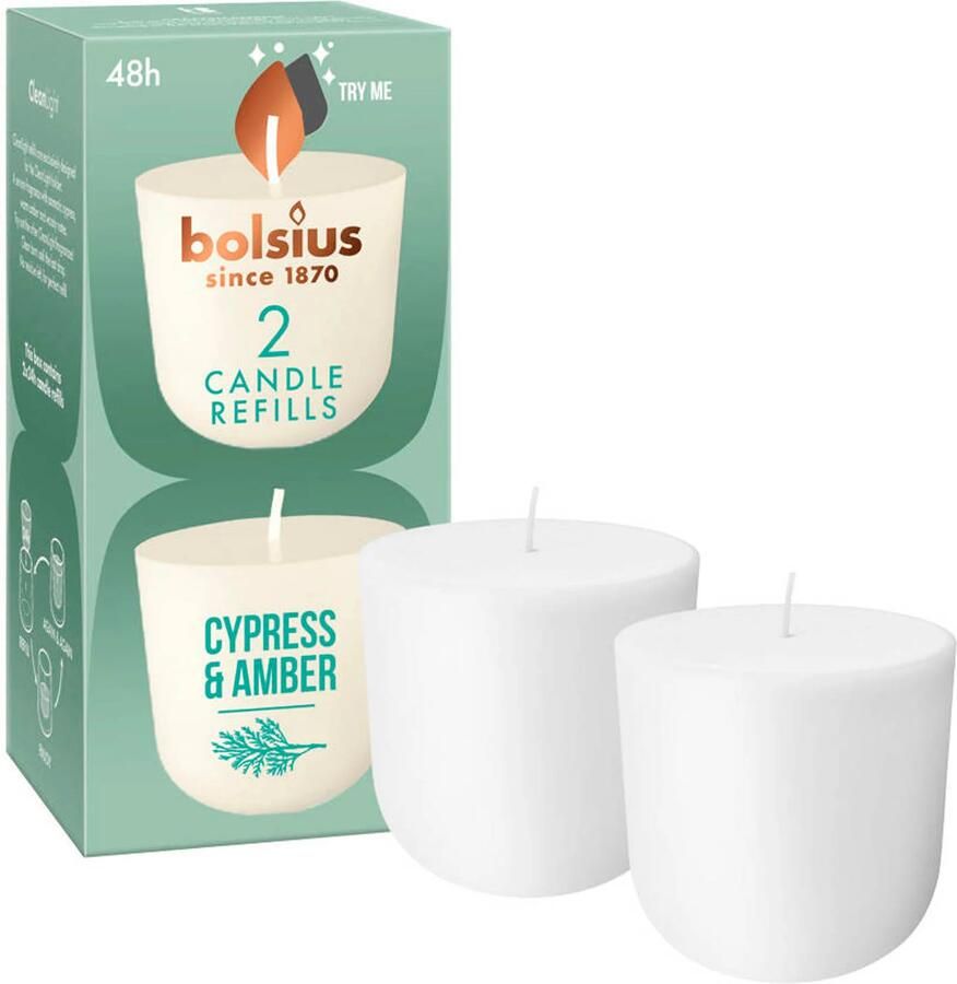 Bolsius cleanlight Refill Cypress & Amber