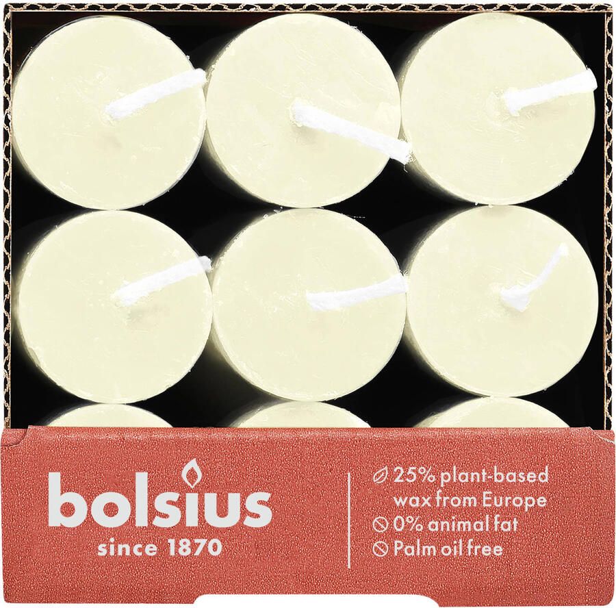 Bolsius dinerkaars Rustiek (Ø2 3x27 cm) (set van 9)