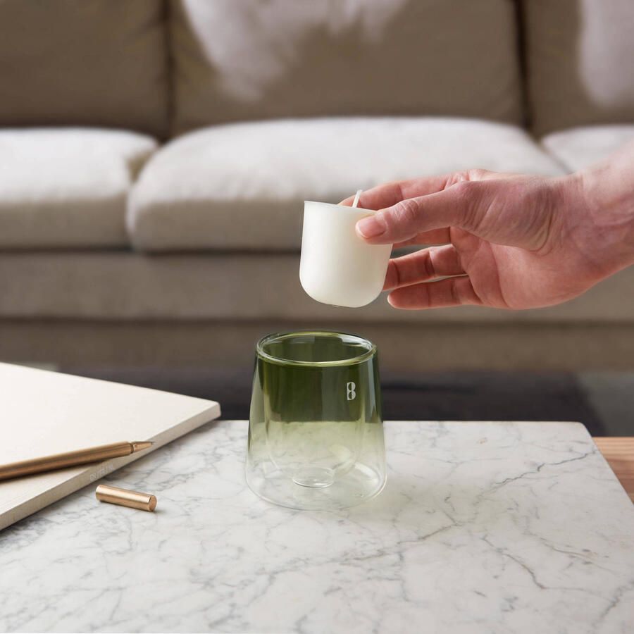 Bolsius geurkaars CleanLight Refill Cedarwood & Vetiver (set van 2)