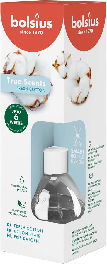Bolsius geurstokjes True Scents Fresh Cotton 60 ml - Foto 2