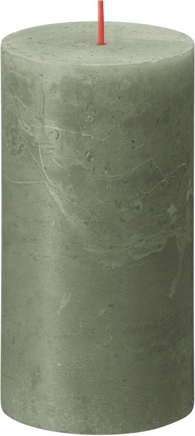 Bolsius Stompkaarsen Shine 4 st rustiek 130x68 mm fris olijfkleurig - Foto 2