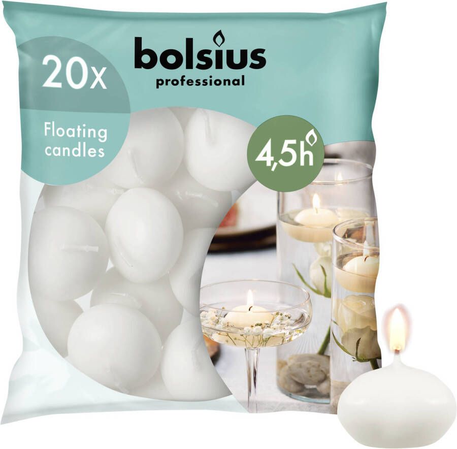 Bolsius drijfkaarsen (set van 20)