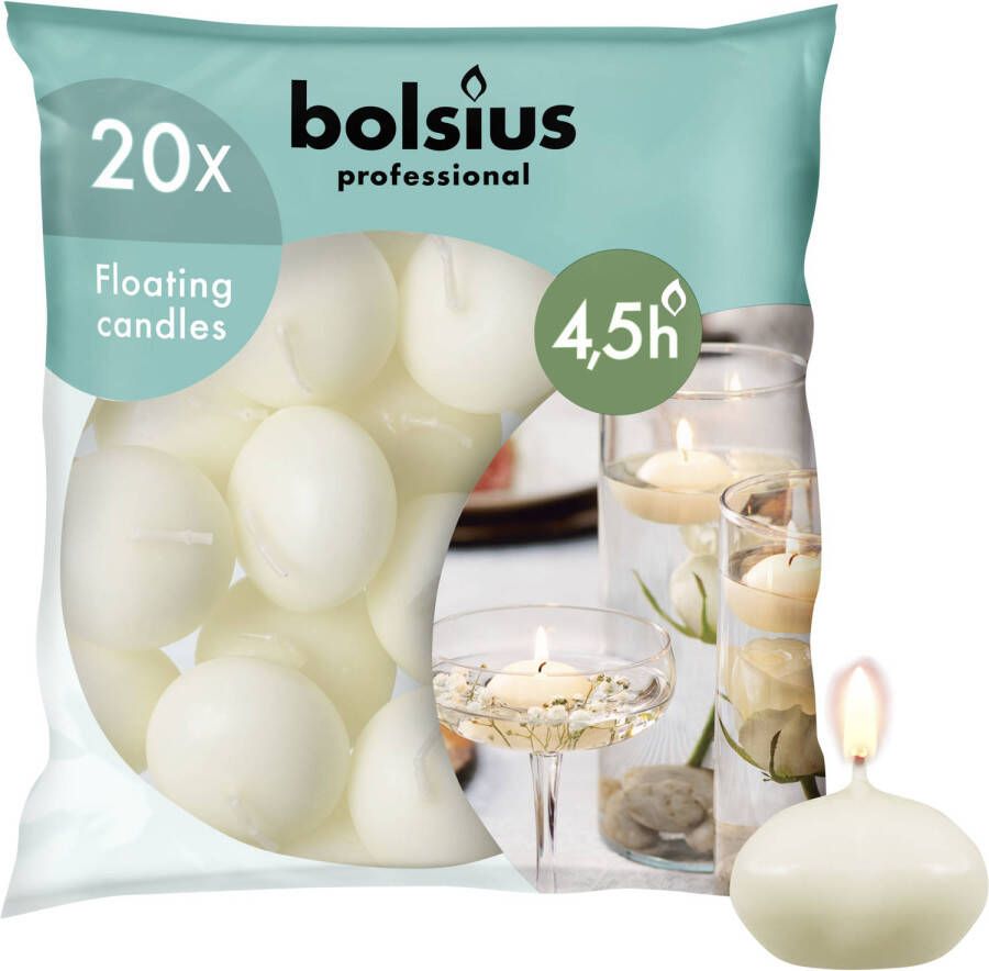 Bolsius drijfkaarsen (set van 20)