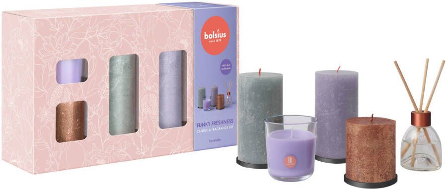 Bolsius geschenkset Funky Freshness (set van 5)