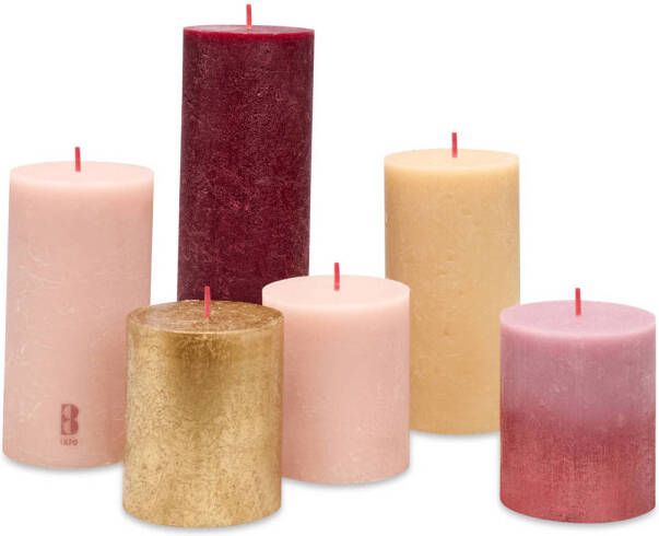 Bolsius kaarsen Rustiek Haptic Luxury (set van 6)