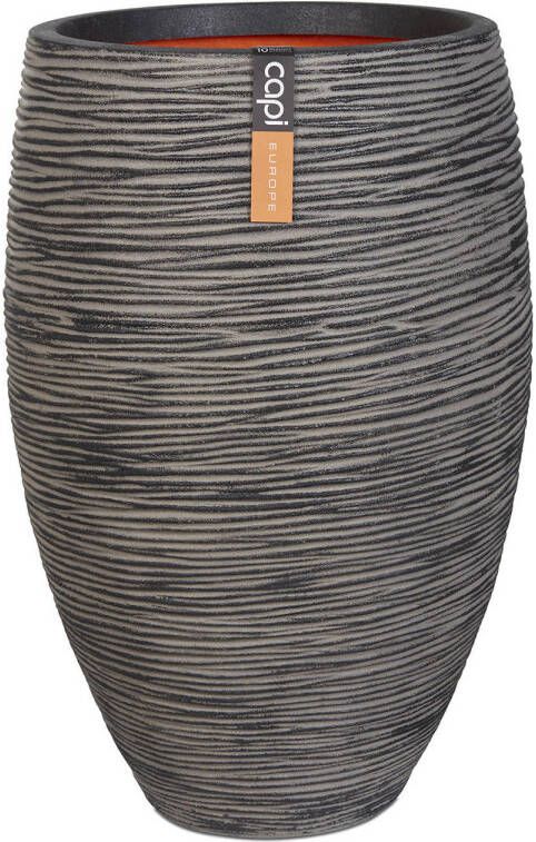 Capi Bloempot Nature Rib elegant Deluxe 40x60 cm antraciet PKOFZ1131