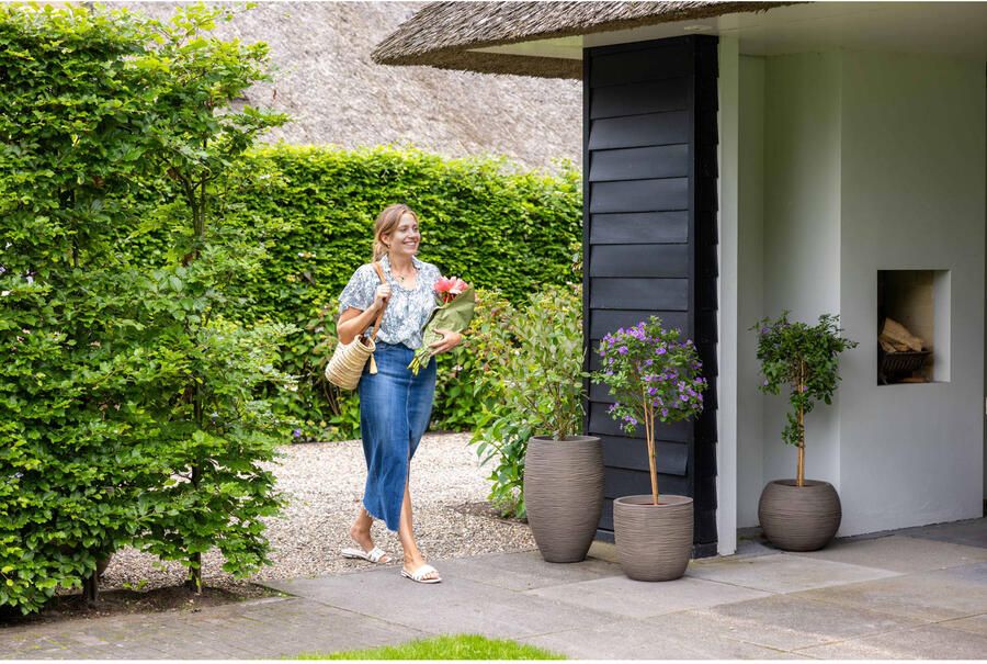 Capi pot Rib bol (35x34 cm) warm taupe - Foto 2