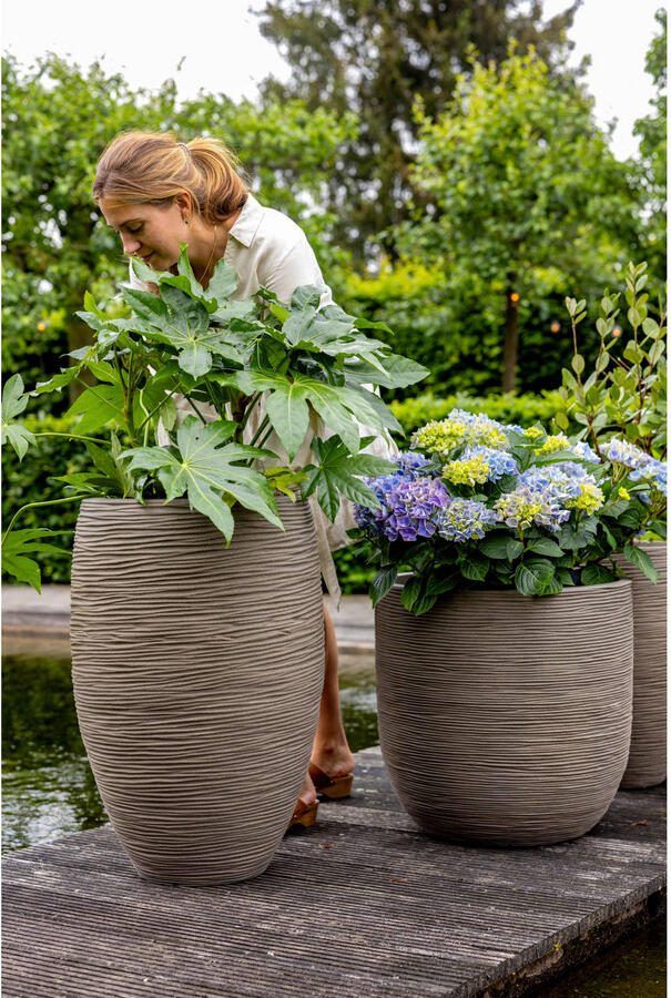 Capi pot Rib bol (43x41 cm) warm taupe - Foto 2