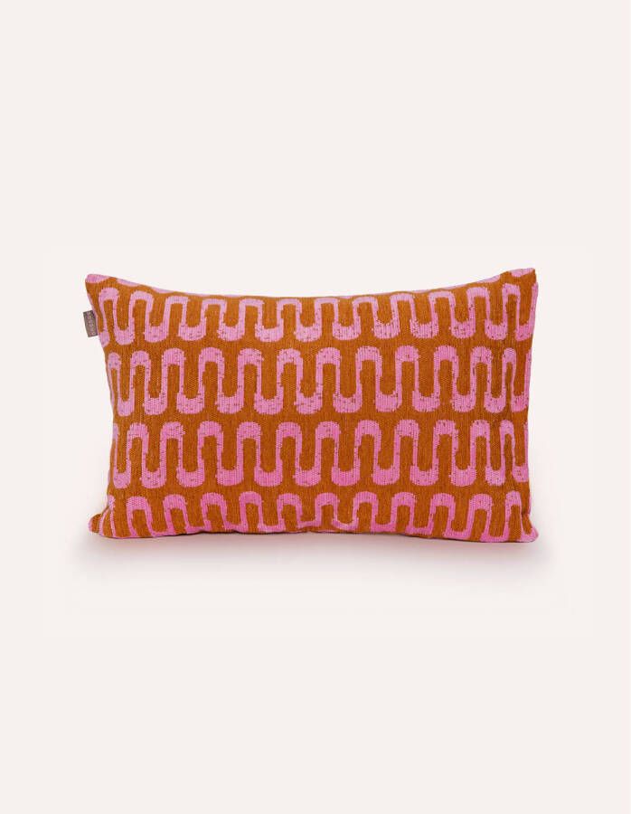 Dogguo sierkussen RETRO-WAVE-CUSHION-RUST PINK (60x40 cm)