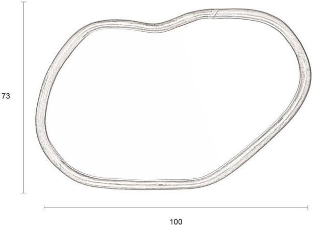 Dutchbone Ashley Spiegel Wandspiegel Organische vorm Walnoot Hout Bruin (73 x 100 x 5 cm) - Foto 2