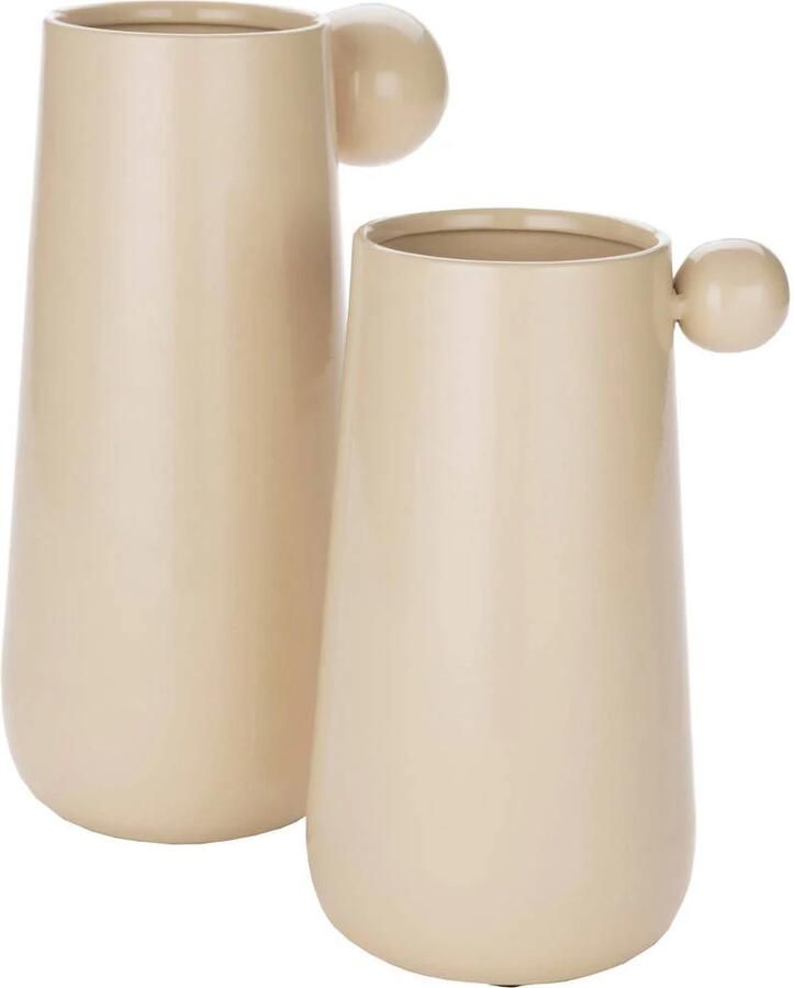 Dutchbone Dot vaas L Beige - Foto 2