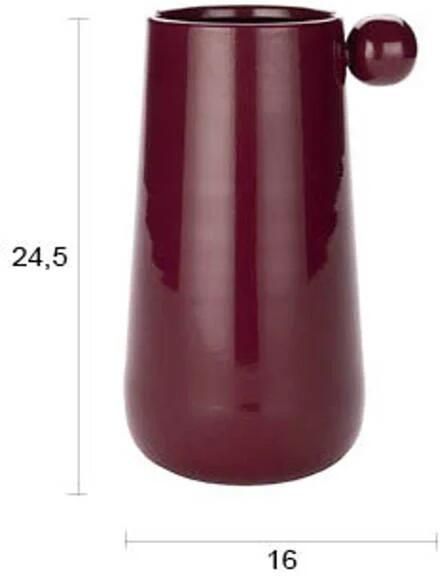 Dutchbone Dot vaas L Bordeaux Red - Foto 3