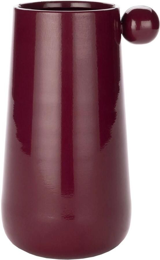 Dutchbone Dot vaas M Red Bordeaux