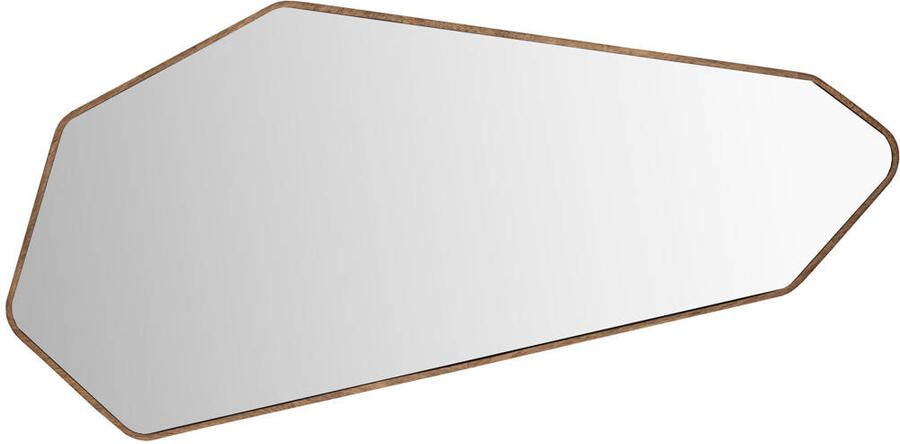 Dutchbone Basil Spiegel| Wandspiegel Asymmetrische vorm Hout Bruin