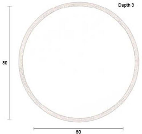 Dutchbone Gale Spiegel| Wandspiegel Rond 80 cm Hout Bruin - Foto 2