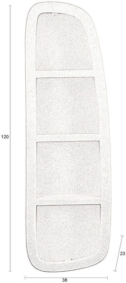Dutchbone Veda Wandkast Gerecycled Marmer Beige 3 Planken