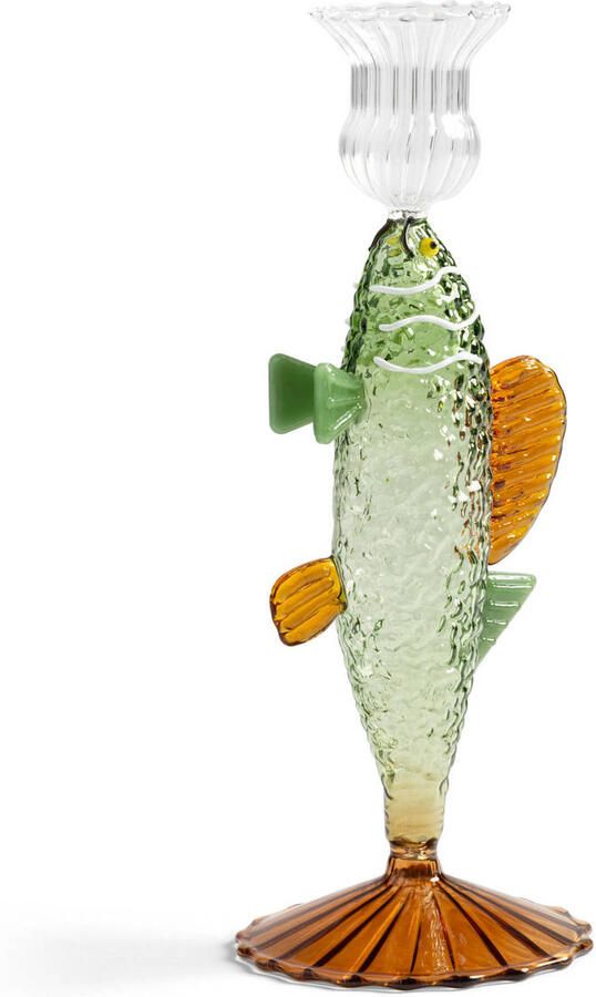 &k amsterdam kandelaar Fish groen (21 cm)