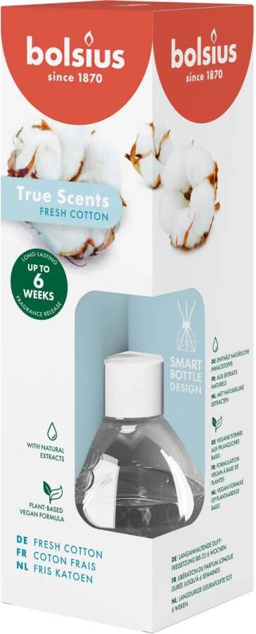 Bolsius geurstokjes True Scents Fresh Cotton (60 ml)