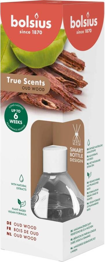 Bolsius geurstokjes True Scents Oud Wood (60 ml)
