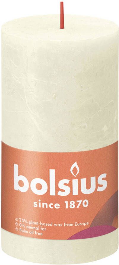 Bolsius stompkaars Rustiek (Ø6 8x13 cm) (set van 4)