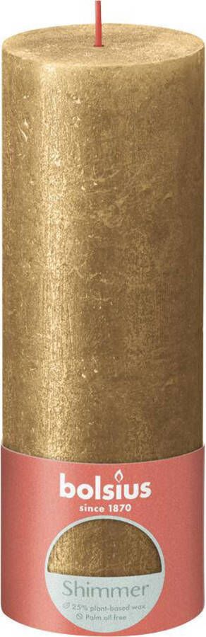 Bolsius stompkaars Rustiek Shimmer (Ø6 8x19 cm) (set van 4)
