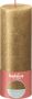 Bolsius Stompkaarsen Shimmer 4 st rustiek 190x68 mm goudkleurig - Thumbnail 3