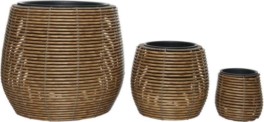 Decoris bloempot Jolie set van 3 (Ø45 28 17 cm)