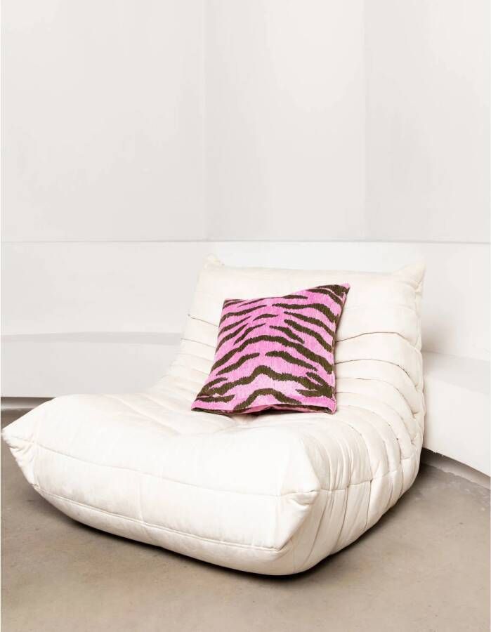 Dogguo sierkussen ZEBRA-CUSHION-PINK GREEN (50x50 cm)