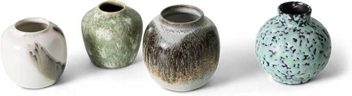 HKLIVING vaas 70s ceramics (set van 4)