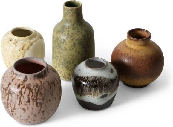 HKLIVING vaas 70s ceramics (set van 5)