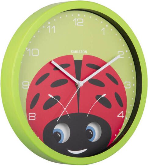 Karlsson Klokken wandklok Peekaboo Ladybug (Ø30 8 cm)