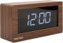 Karlsson Table clock Boxed LED dark wood veneer - Thumbnail 2