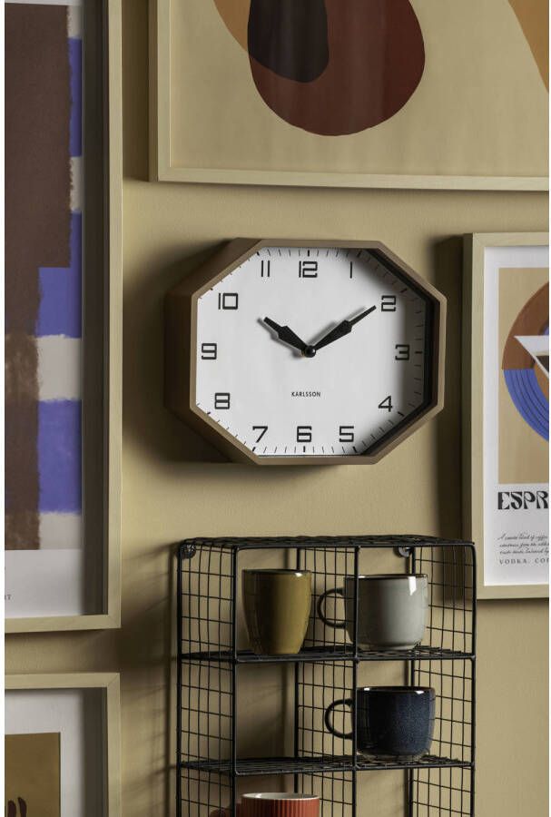 Karlsson wandklok Modern Factory Octagon