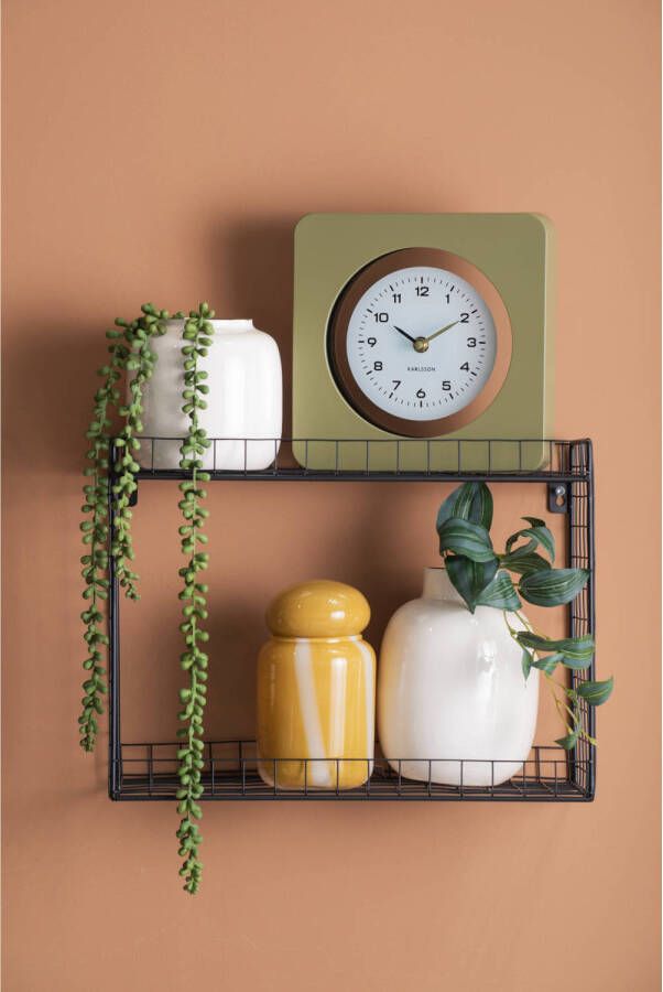 Karlsson wandklok New Vintage groen