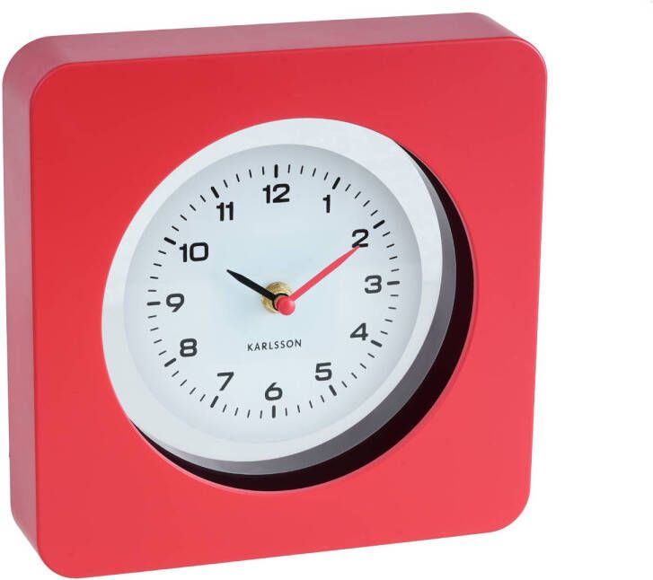 Karlsson wandklok New Vintage rood