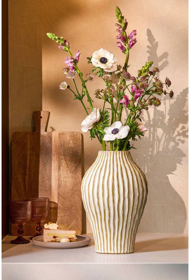 Mica Decorations vaas wit Timo (32x24 cm)