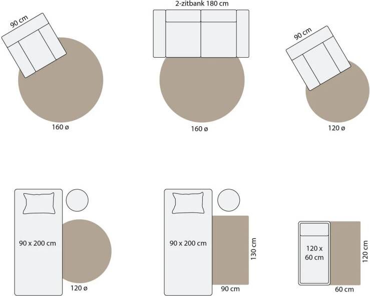 NOUS Living jute vloerkleed Harry (Ø120 cm)
