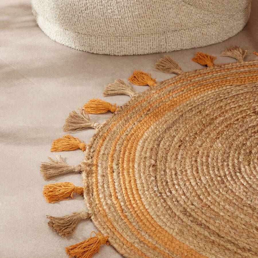 NOUS Living jute vloerkleed Rosetta (Ø110 cm)