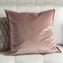 Rivièra Maison Riviera Maison Kussensloop RM Velvet Roze 60x60 cm - Thumbnail 2