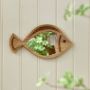 Rivièra Maison Riviera Maison wandspiegel vis Naturel Serena Fish Mangohout Glas - Thumbnail 2