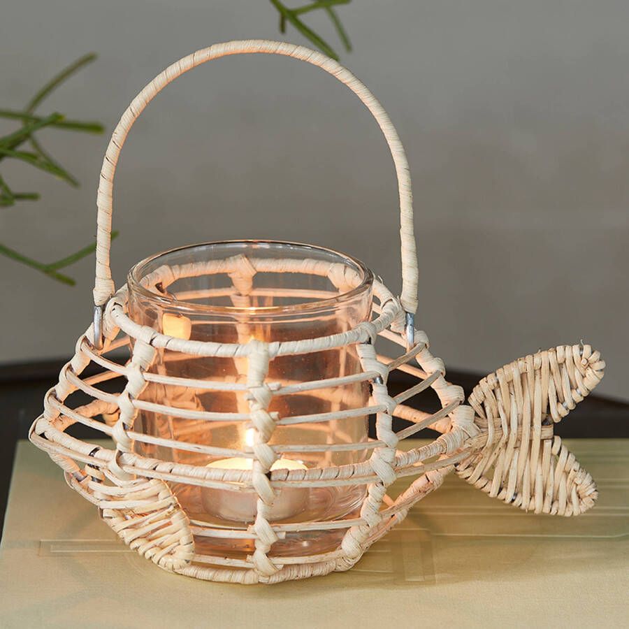 Riviera Maison waxinelichthouder Rustic Rattan