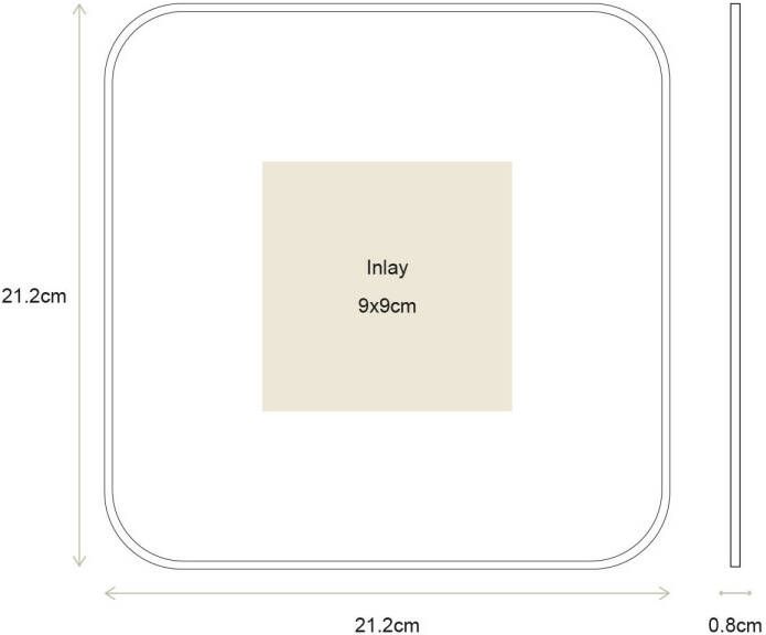 vtwonen fotolijst zwart (21 5x21 5 cm)