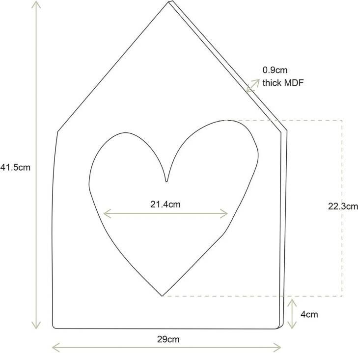 vtwonen wanddecoratie House (45x36 cm)