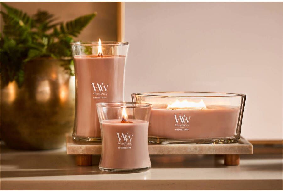 WoodWick geurkaars Patchouli Créme Large