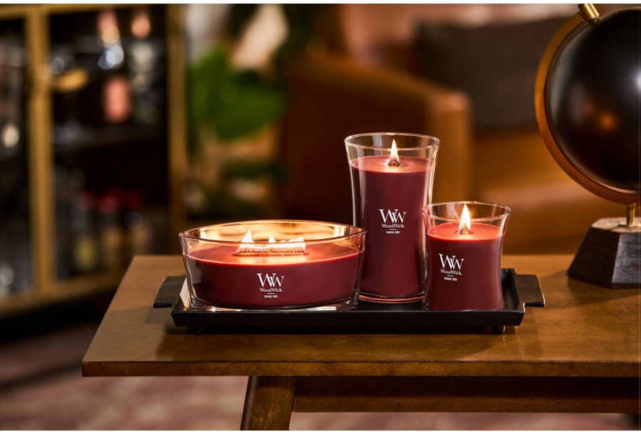 WoodWick geurkaars Rouge Oud Ellipse