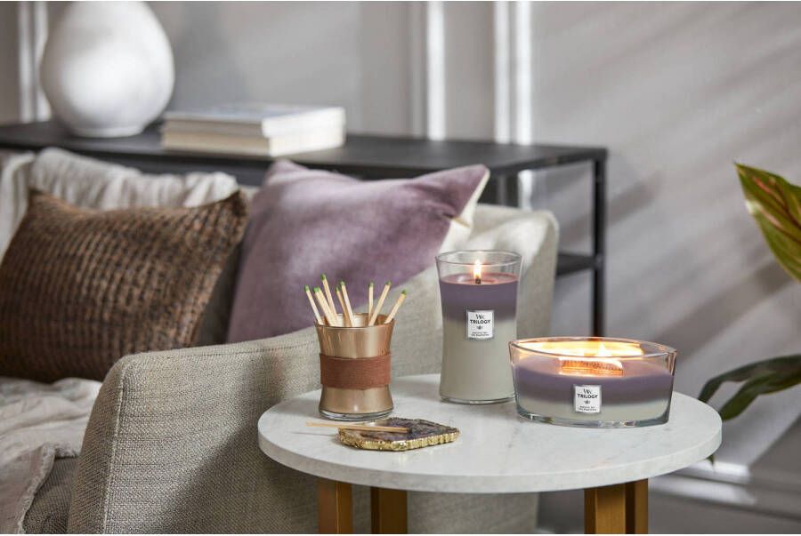 WoodWick geurkaars Trilogy Amethyst Sky Ellipse