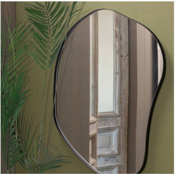 Woood Romee Organische Spiegel Metaal Zwart 100x70x4 (100x70x4 cm)
