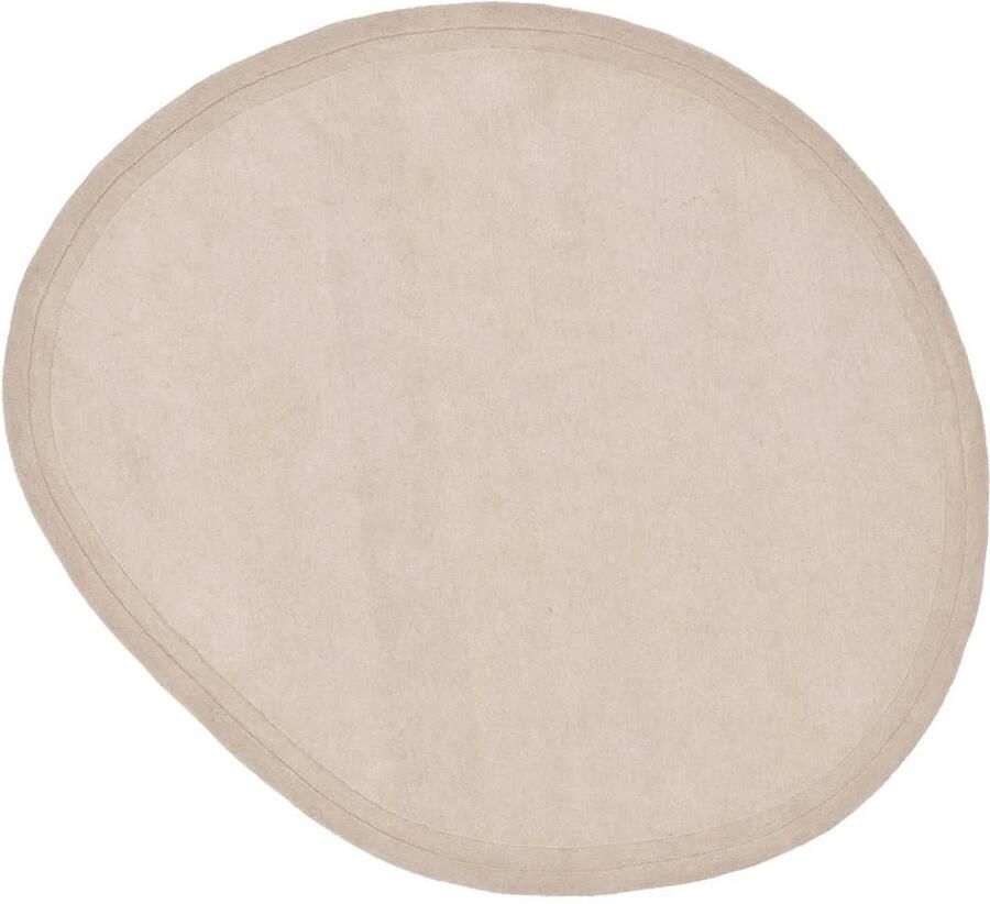 FEST Amsterdam laagpolig organische wollen vloerkleed 250x230 cm beige