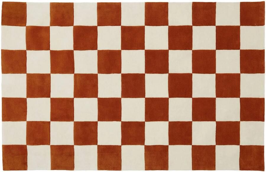 FEST Amsterdam laagpolig wollen rechthoekige vloerkleed 161x253x2 cm oranje - Foto 1